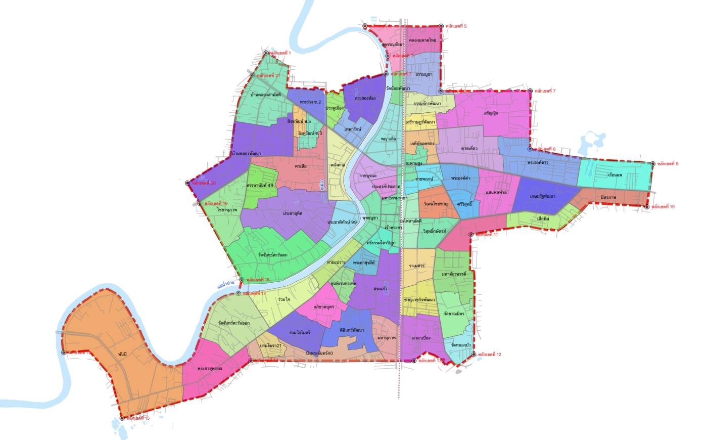 แผนที่เขตเทศบาลนครพิษณุโลก