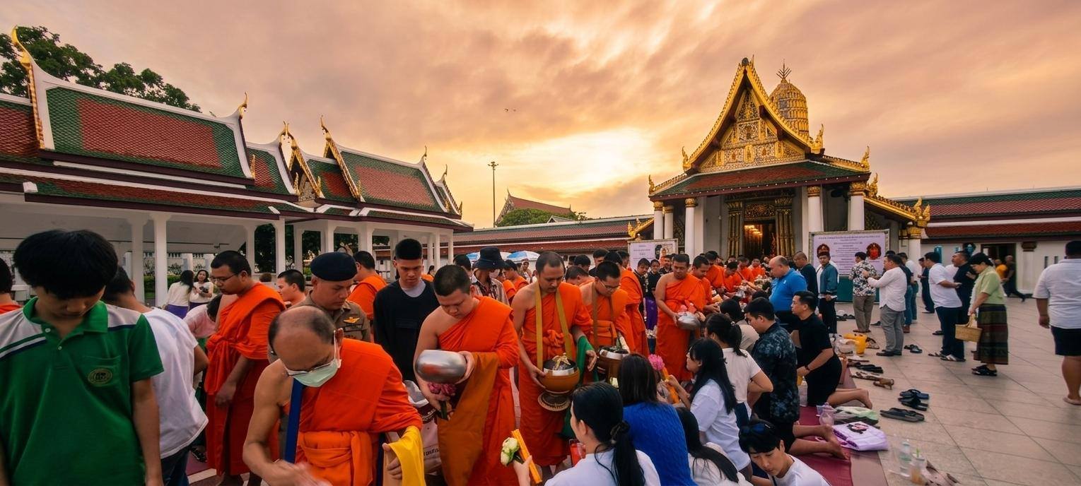 🙏✨ เทศบาลนครพิษณุโลก ร่วมใจตักบาตรรับอรุณ “ชินะราชา เบิกฟ้าเสริมบุญ” @เมืองสองแคว