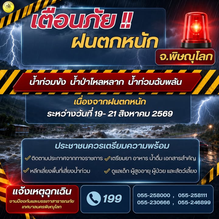 📢 แจ้งเตือนสภาพอากาศ